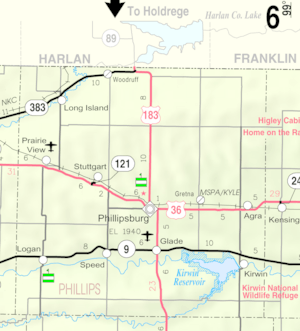 Map of Phillips Co, Ks, USA
