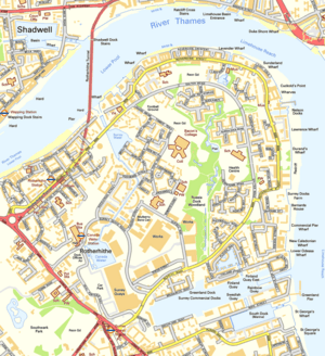 Rotherhithe OS OpenData map