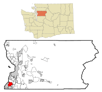 Location of Lynnwood in Snohomish County