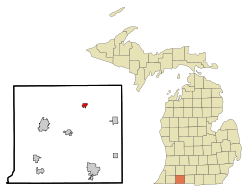 Location of Mendon, Michigan
