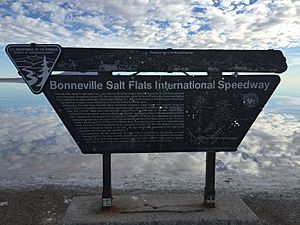 2015-09-29 08 55 32 Descriptive sign at the Bonneville Salt Flats International Speedway near Wendover, Utah