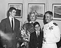Admiral McCain, wife, and sons