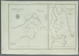 Admiralty Chart No 1083 Burnett Harbour and Port Arthur, Published 1830