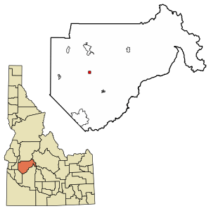 Location of Placerville in Boise County, Idaho.