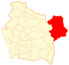 Location of the Lonquimay commune in the Araucanía Region