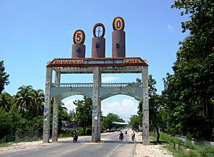 Entrance gate to Les Cayes