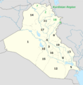 Iraq Governorates 2015(numbered)