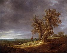 Jan van Goyen - Landscape with Two Oaks - WGA10186