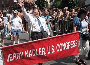 Jerrold Nadler marches in New York City's gay pride parade
