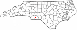 Location of Peachland, North Carolina