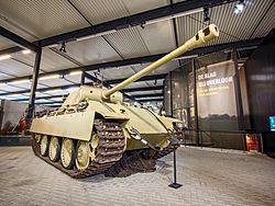 Panzer V Ausf.G Panther of the German 107th Panzer Brigade at the Overloon War Museum, was knocked out by the 2nd Battallion, East Yorkshire Regiment, on 13 October 1944 at Overloon foto1