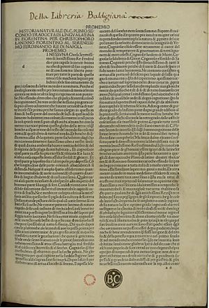 Plinius Secundus - Historia naturalis, nellanno della nativita del nostro signore Iesu Christo MCCCCLXXXIX adi XII di septembre - 2032292