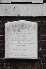 The grave of Sir Thomas Masterman Hardy, Greenwich Hospital Cemetery, London