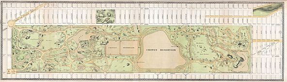 1868 Vaux ^ Olmstead Map of Central Park, New York City - Geographicus - CentralPark-CentralPark-1869