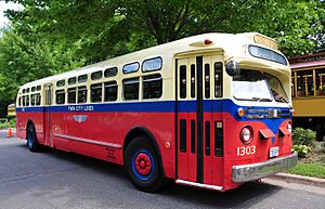 1954 Twin City Rapid Transit bus 1303 on display 2011