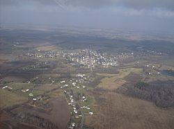 Aerial view of De Graff from the southeast