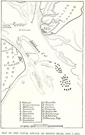 Battle of Port Royal Map