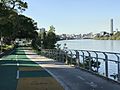 Bikeway and footpath along Brisbane River in Toowong, Queensland, Australia 02