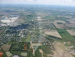 Aerial view of Carey