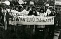 Demonstration for Hungarian education, Targu Mures, 1990