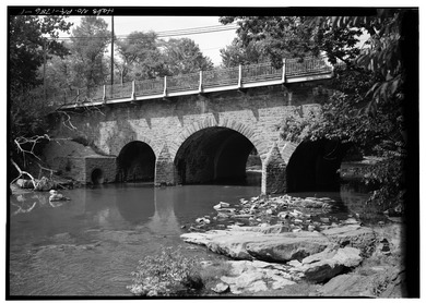 GENERAL VIEW - Pennypack Creek Bridge, 8300 Frankford Avenue, Philadelphia, Philadelphia County, PA HABS PA,51-PHILA,414-1
