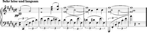 Mahler Gieng heut' Morgen uber's feld final bars of the piano version