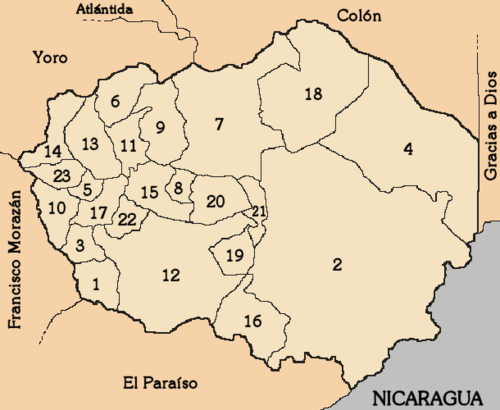 Map-Olancho-Departament-Honduras