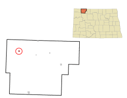 Location of Columbus, North Dakota