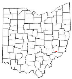 Location of Macksburg, Ohio