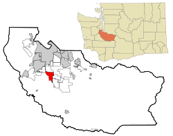 Location of Spanaway, Washington