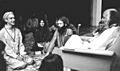 Rajneesh and disciples at Poona in 1977