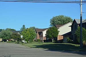 Saratoga Drive, a typical suburban street in the township.