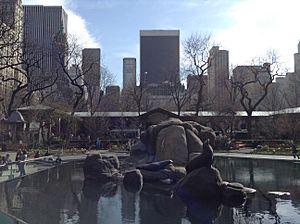 Sea lion pool in Central Park Zoo, New York City 2013