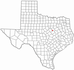Location of Aquilla, Texas
