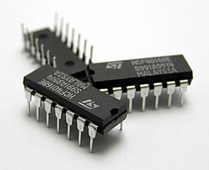 Three IC circuit chips