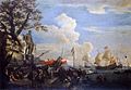 Adriaen van der Kabel 1682 Mediterraneon port with Turkish merchants