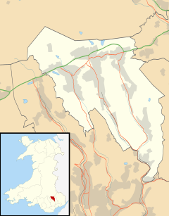Tredegar is located in Blaenau Gwent