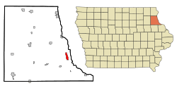 Location of Guttenberg in Iowa