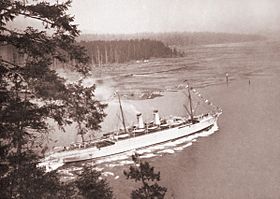 Empress of India passing through First Narrows Vancouver 1891.jpg