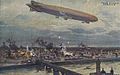 German airship bombing Warsaw