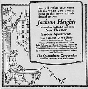 Jackson Heights Advertisement by The Queensboro Corporation
