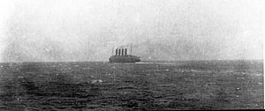 Last photo of Lusitania May 1 1915 (cropped)