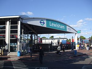 Lewisham DLR stn entrance