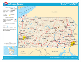 Map of Pennsylvania NA