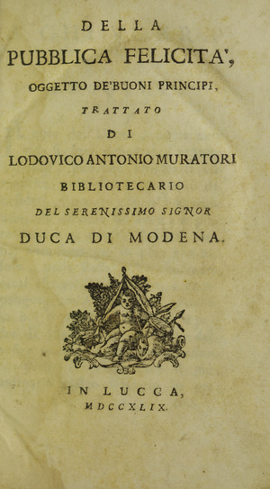 Muratori - Della pubblica felicità, 1749 - 5760537
