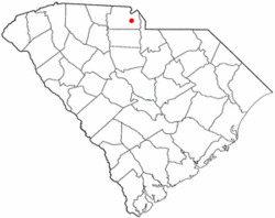 Location of Rock Hill in South Carolina