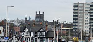 Skyline of Chester with the Cathedral.jpg