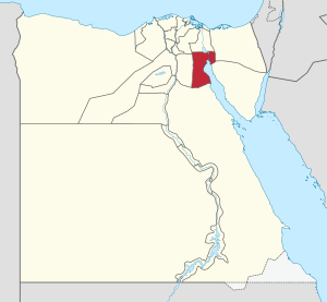Suez Governorate on the map of Egypt