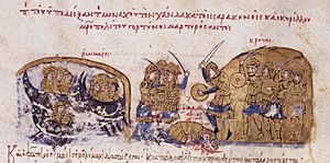 The Cretan Saracens defeat the Byzantines under Damianos