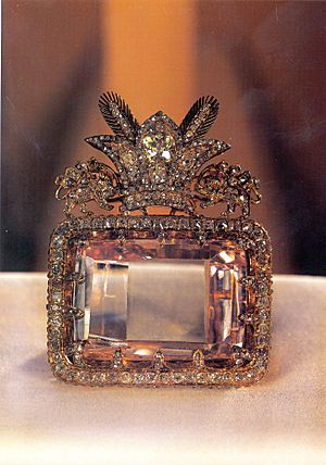 The Daria-e Noor (Sea of Light) Diamond from the collection of the national jewels of Iran at Central Bank of Islamic Republic of Iran